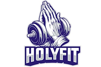 do a original holy physical fitness logo for you in one day