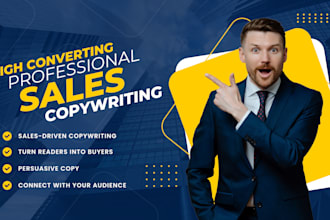 do copywriting for sales copy and landing pages that sell