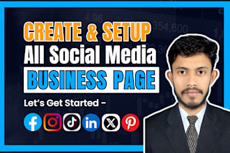 create facebook business page, all social media accounts