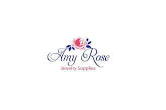 make flat minimalist rose jewelry supplies logo