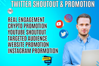 do twitter shoutout, tweet, crypto promotion, share link to usa, uk audience