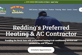 design hvac, construction, contractor, plumbing, electrician, roofing website