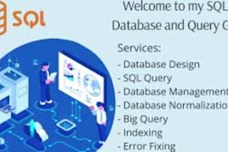 write, optimize, and fix sql queries, scripts
