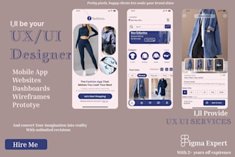 design a modern and responsive mobile app and web UI using figma