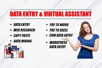 do excel data entry, copypaste, web research, and data conversion tasks