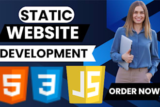create responsive static website using html css js