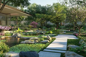 make environment concept art or landscape designs