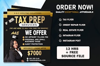 design unique tax flyer for your business