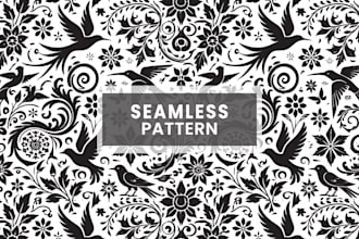 do seamless repeat pattern design in 24 hours