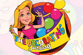 make particular party decor and planning logo