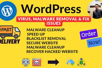 recover hacked wordpress site, remove malware, security patching