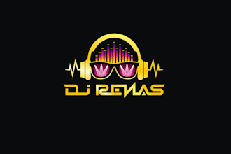 design unique music band dj logo