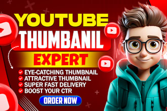 design an attractive clickbait youtube thumbnail in 3 hours