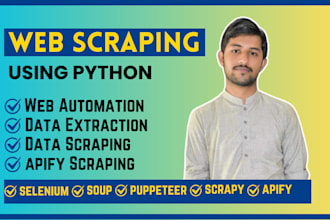 data scraping using apify, selenium and scrapy