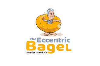 design looking eccentric bagel store logo