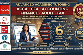 be audit, economics, cfa, acca, accounting and finance tutor