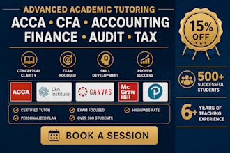 be audit, economics, cfa, acca, accounting and finance tutor