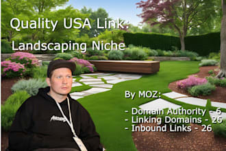 publish article with USA contextual backlinks for landscaping SEO on my sites