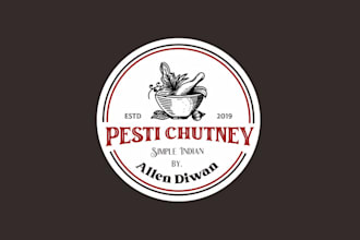 design cool hand drawn dinner budapest logo