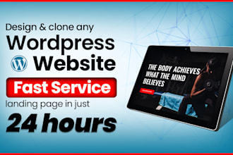 design or duplicate or build a wordpress website