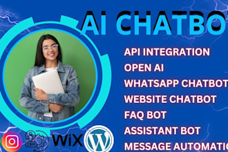 build wix wordpress bluehost shopify chatbot, whatsapp api chatbot integration