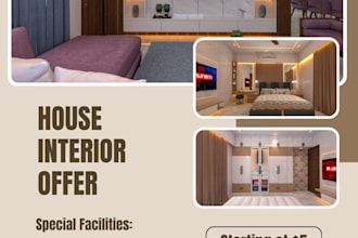 detailed design, realistic rendering for your interior space