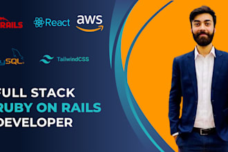develop and design full stack ruby on rails projects ror, react