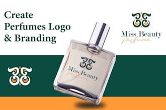 do perfume cosmetic fragrances logo design and branding kit