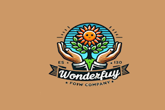 do creative tree symbol sun mascot logo design with express delivery