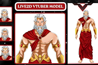 draw pngtuber vtuber character live 2d anime live2d model cutest vtuber model