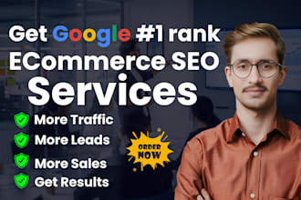 complete ecommerce SEO for shopify  woocommerce boost traffic sales rankings