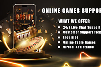 provide 24 hour customer chat support for every online game