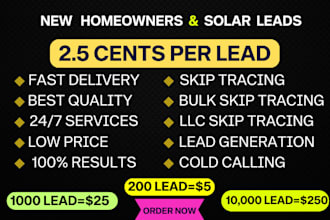 do new homeowners,solar leads,motivated sellers,bulk skip tracing,cold calling
