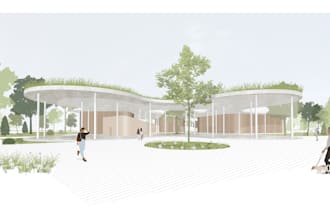 do architectural collage renders, 2d plans or details