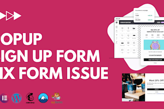 wordpress popup optin form, mailchimp, fix elementor signup