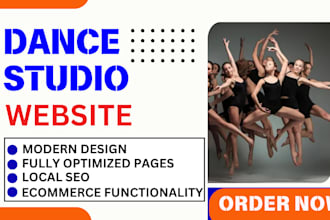 design dance class hiphop acting art music ballot school yoga gym studio website