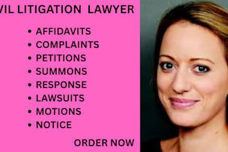 be your civil litigation lawyer and help you write petitions, motions, lawsuits