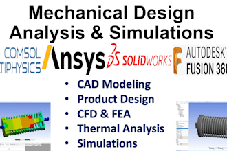do mechanical design and simulations on solidworks, ansys, abaqus and comsol