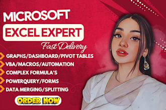 be your expert in excel data cleaning, macros, graphs, pivot tables, dashboard