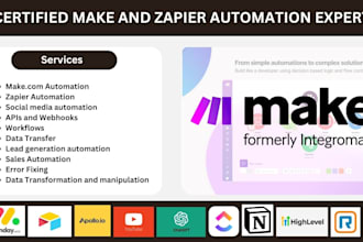 setup made com, make com, zapier, scenario, automation, workflow, zap