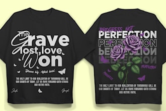 provide you custom graphic t shirt and streetwear design