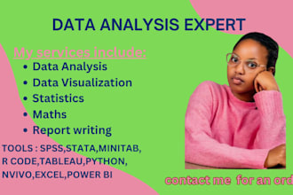help you in statistics,maths,data analysis in excel,spss,minitab,r,stata,python