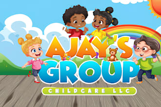 design childcare, education kids and children logo with any file format