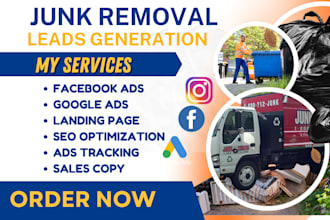 create a junk removal leads snow removal leads  generation