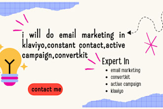 do email marketing in klaviyo,constant contact,active campaign,convertkit