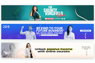 design business coach or entrepreneur youtube channel banner