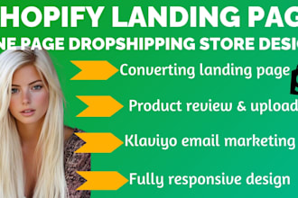 shopify one product store dropshipping product landing page in pagefly gempages
