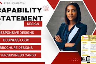 design government capability statement, contract proposal, company profile