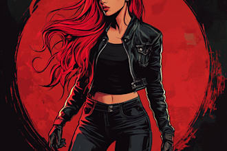 draw a cover art or comic cover art