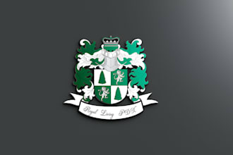 be your creative luxury, heraldic, family crest, vintage and coat of arms logo
